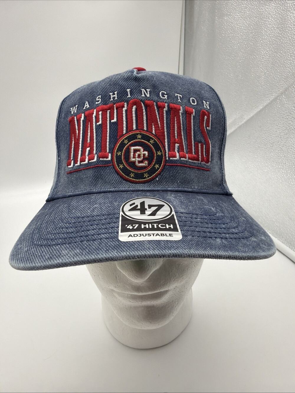 NWS Washington Nationals Denim Look '47 Hitch Snapback Hat MLB Nos NWT Rare